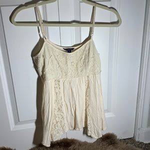 Lacey boho summer top with adjustable straps